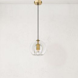 Light Prestige Arette lampa wisząca 1x40W złota/przezroczysta LP-133/1P