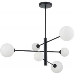 Light Prestige Dorado lampa podsufitowa 6x40 W biała-czarna LP-002/6PBK