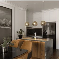 Light Prestige Palla lampa wisząca 1x40W złoty/przezroczysty LP-2844/1PSGD