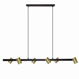 Light Prestige Snow lampa wisząca 6x50 W czarna-złota LP-731/6LGD