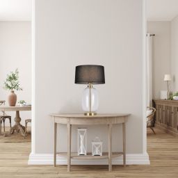 Light Prestige Amur lampa stołowa 1x60W czarna/przezroczysta LP-919/1TTRANSPARENT