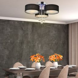 Light Prestige Gambela lampa podsufitowa 3x40W chrom/czarna LP-991/3CBK