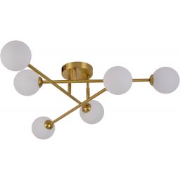 Light Prestige Dorado lampa podsufitowa 6x28 W biała-złota LP-002/6C