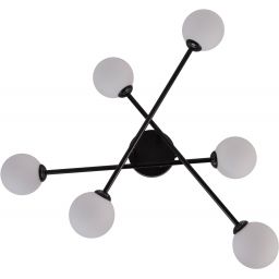 Light Prestige Dorado lampa podsufitowa 6x28 W biała-czarna LP-002/6CBK