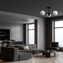 Light Prestige Roma lampa podsufitowa 3x40W czarna/biała LP-1345/3PBK