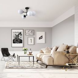 Light Prestige Roma lampa podsufitowa 4x40W czarna/biała LP-1345/4PBK