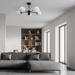 Light Prestige Roma lampa podsufitowa 5x40W czarna/biała LP-1345/5PBK