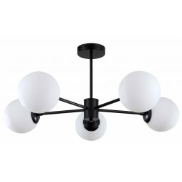Light Prestige Roma lampa podsufitowa 5x40W czarna/biała LP-1345/5PBK