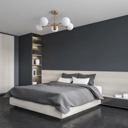 Light Prestige Roma lampa podsufitowa 5x40W złota/biała LP-1345/5PGD