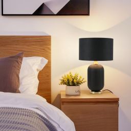 Light Prestige Tamiza lampa stołowa 1x40W czarna/złota LP-1515/1TBIG