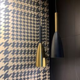 Light Prestige Solin lampa wisząca 1x60 W czarna-złota LP-181/1PBK/GD