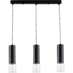 Light Prestige Manacor lampa wisząca 3x50W czarna/przezroczysta LP-232/3LBK