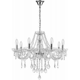 Light Prestige Cristallo lampa wisząca 8x60W przezroczysta LP-2940/8P