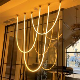 Light Prestige Rope lampa wisząca 1x50W LED biała/złota LP-642/2M