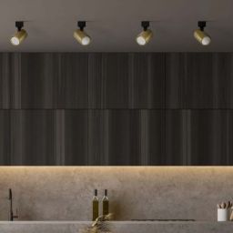 Light Prestige Snow kinkiet 1x50 W czarny-złoty LP-731/1WGD