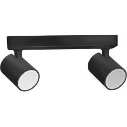 Light Prestige Snow lampa podsufitowa 2x50 W czarna LP-731/2WBK