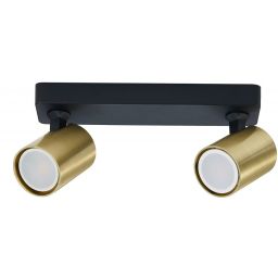Light Prestige Snow lampa podsufitowa 2x50 W czarna-złota LP-731/2WGD
