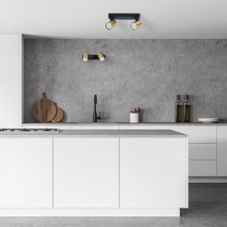 Light Prestige Snow lampa podsufitowa 2x50 W czarna-złota LP-731/2WGD