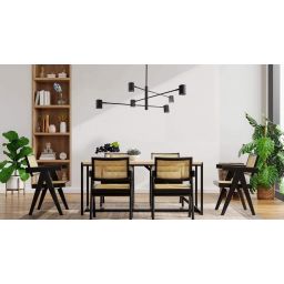 Light Prestige Snow lampa podsufitowa 6x50 W czarna LP-731/6PBK