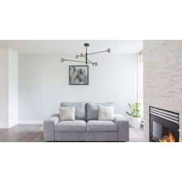 Light Prestige Snow lampa podsufitowa 1x50 W czarna-złota LP-731/6PGD