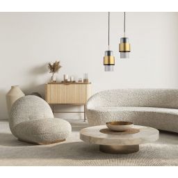 Light Prestige Miele lampa wisząca 1x40W złota/przydymiona LP-866/1PLSM/GD