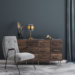 Light Prestige Miele lampa stołowa 1x40W złota/przydymiona LP-866/1TSM/GD