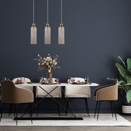 Light Prestige Piega lampa wisząca 3x40W złota/bursztynowa LP-939/3LAMBER