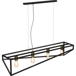 Luminex Gote lampa wisząca 4x60 W czarna-złota 0121