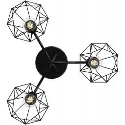 Luminex Bergen lampa podsufitowa 3x60 W czarna 0309