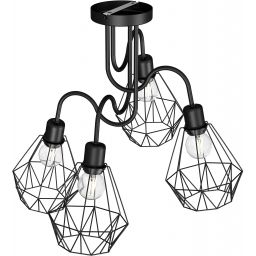 Luminex Bergen lampa podsufitowa 4x60 W czarna 0310