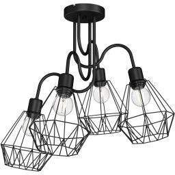 Luminex Bergen lampa podsufitowa 4x60 W czarna 0310