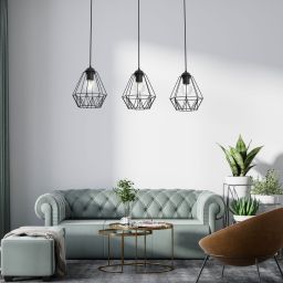 Luminex Bergen lampa wisząca 3x60 W czarna 0605