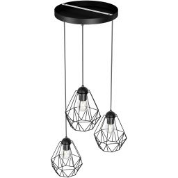 Luminex Bergen lampa wisząca 3x60 W czarna 0606