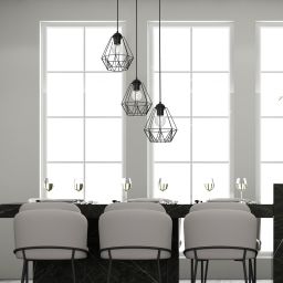 Luminex Bergen lampa wisząca 3x60 W czarna 0606