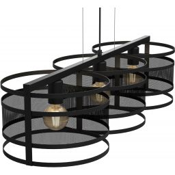 Luminex Rim lampa wisząca 3x60W czarna 1121