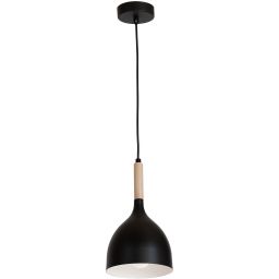 Luminex Noak Wood lampa wisząca 1x60W czarny/drewno 1191