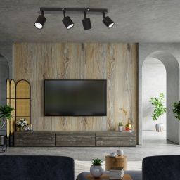 Luminex Demia lampa podsufitowa 4x8W czarna 1432