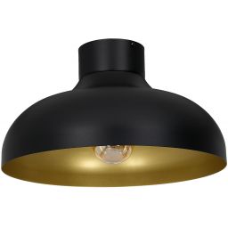 Luminex Basca lampa podsufitowa 1x60W czarny/złoty 1538