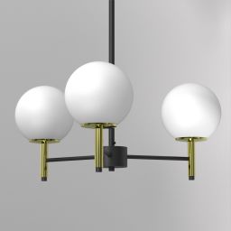 Luminex Awinion lampa wisząca 3x15 W biała-czarna 1653