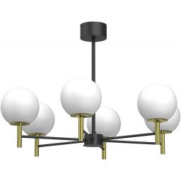 Luminex Awinion lampa wisząca 6x15 W biała-czarna 1654