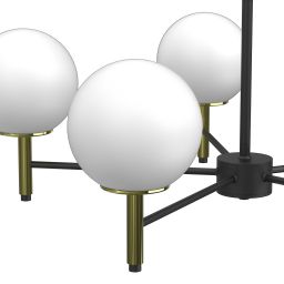 Luminex Awinion lampa wisząca 6x15 W biała-czarna 1654