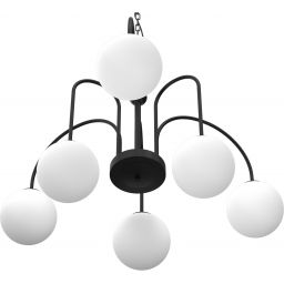 Luminex Cambridge lampa wisząca 6x60W czarny/biały 3195