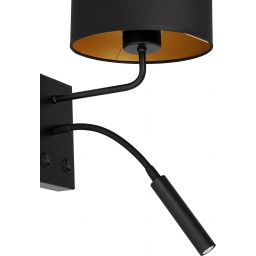 Luminex Arden kinkiet 1x60W+8W czarny/złoty 3487