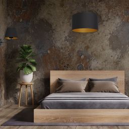 Luminex Arden lampa wisząca 1x60W czarny/złoty 3492