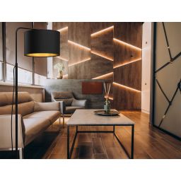 Luminex Arden lampa stojąca 1x60W czarny/złoty 3499