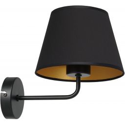Luminex Arden kinkiet 1x60W czarny/złoty 3500