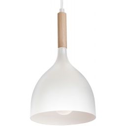 Luminex Noak Wood lampa wisząca 4x60 W biała-drewno 3710