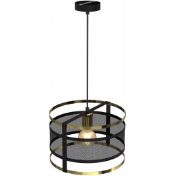 Luminex Rim lampa wisząca 1x60W czarny/złoty 3903