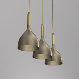 Luminex Noak lampa wisząca 3x60 W złota-tytan 4003