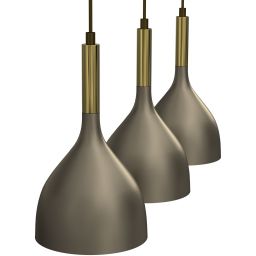 Luminex Noak lampa wisząca 3x60 W złota-tytan 4003